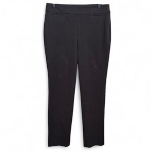 Talbots Pants Womens 8 Brown Refined Bi Stretch Flat Front Career Zip Ladies